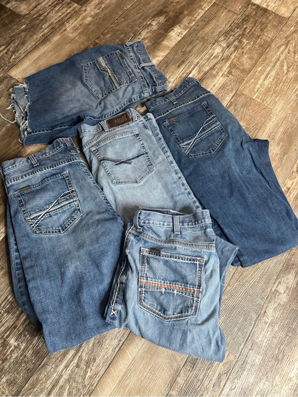 Ariat Men's Straight Jeans Bundle - Mixed Blue Washes